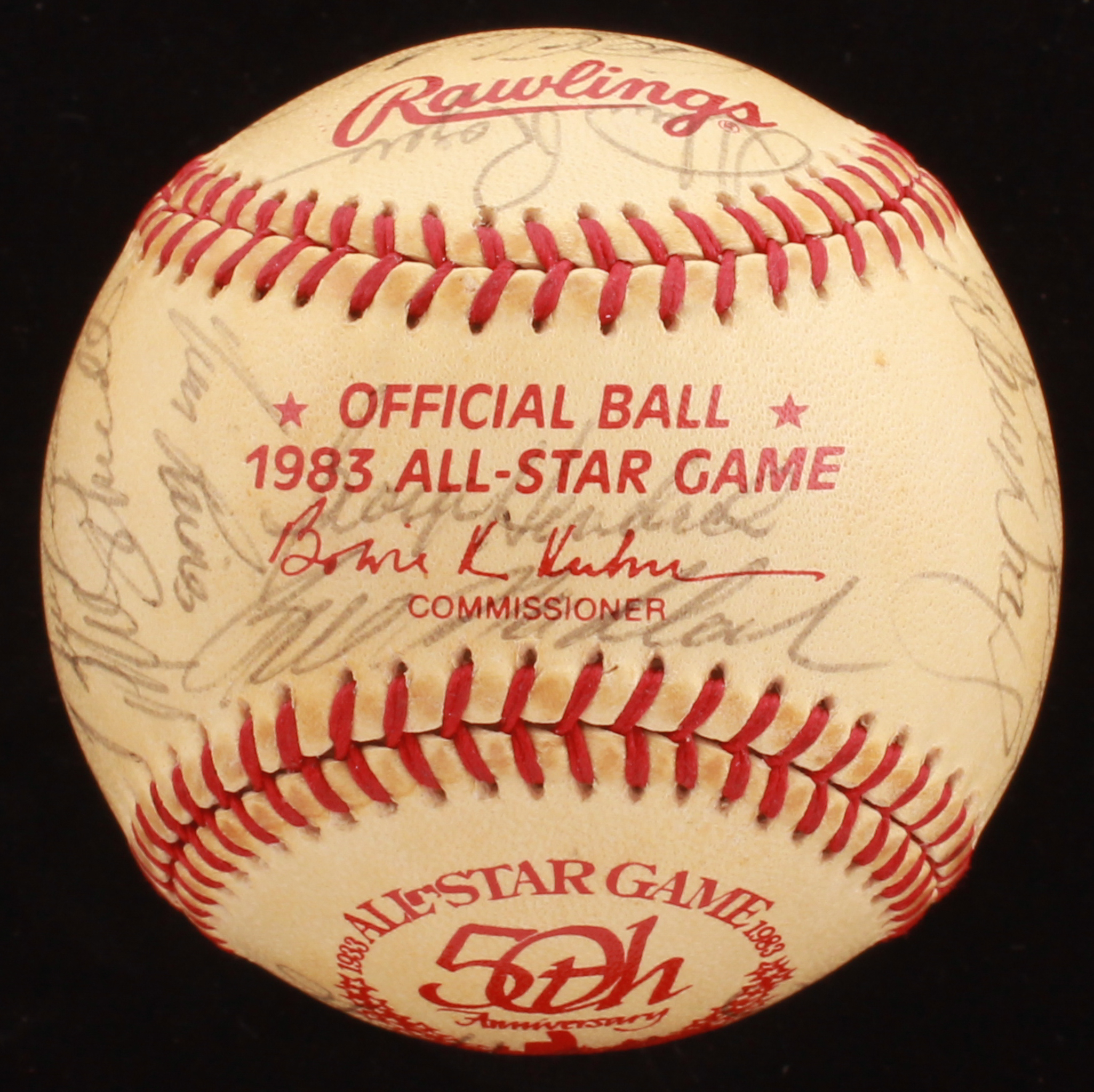 1983 All-Star Game Baseball Signed by (25) With Joe Torre, Mike Schmidt, Ozzie Smith, Whitey Herzog (SGC COA) at PristineAuction.com 1983 All-Star Game Baseball Signed by (25) With Joe Torre, Mike Schmidt, Ozzie Smith, Whitey Herzog (SGC COA) at PristineAuction.com