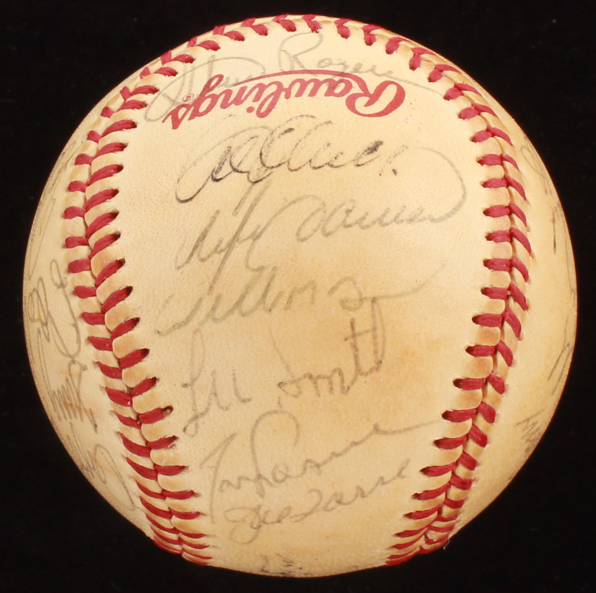 1983 All-Star Game Baseball Signed by (25) With Joe Torre, Mike Schmidt, Ozzie Smith, Whitey Herzog (SGC COA) at PristineAuction.com 1983 All-Star Game Baseball Signed by (25) With Joe Torre, Mike Schmidt, Ozzie Smith, Whitey Herzog (SGC COA) at PristineAuction.com