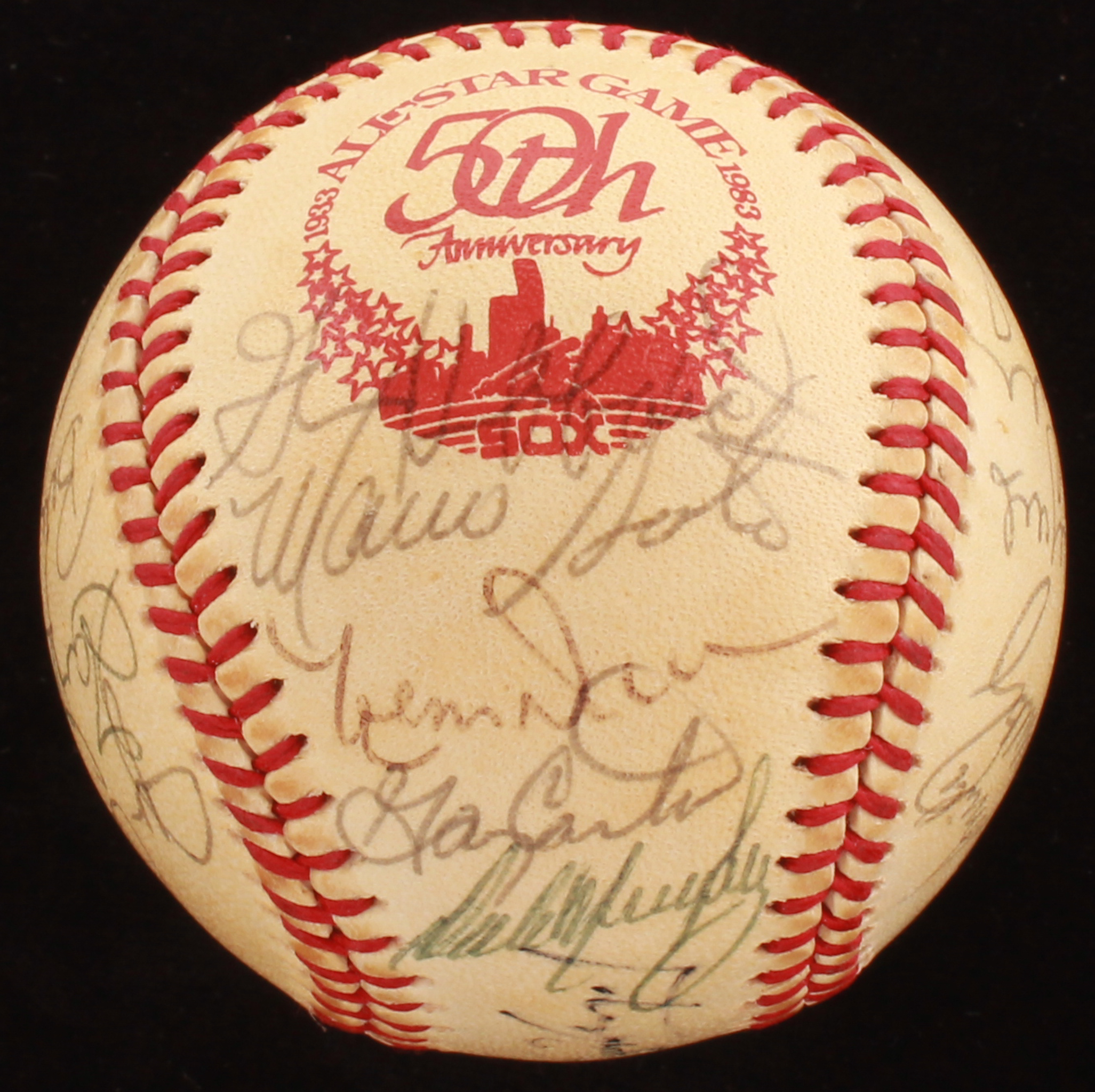 1983 All-Star Game Baseball Signed by (25) With Joe Torre, Mike Schmidt, Ozzie Smith, Whitey Herzog (SGC COA) at PristineAuction.com 1983 All-Star Game Baseball Signed by (25) With Joe Torre, Mike Schmidt, Ozzie Smith, Whitey Herzog (SGC COA) at PristineAuction.com
