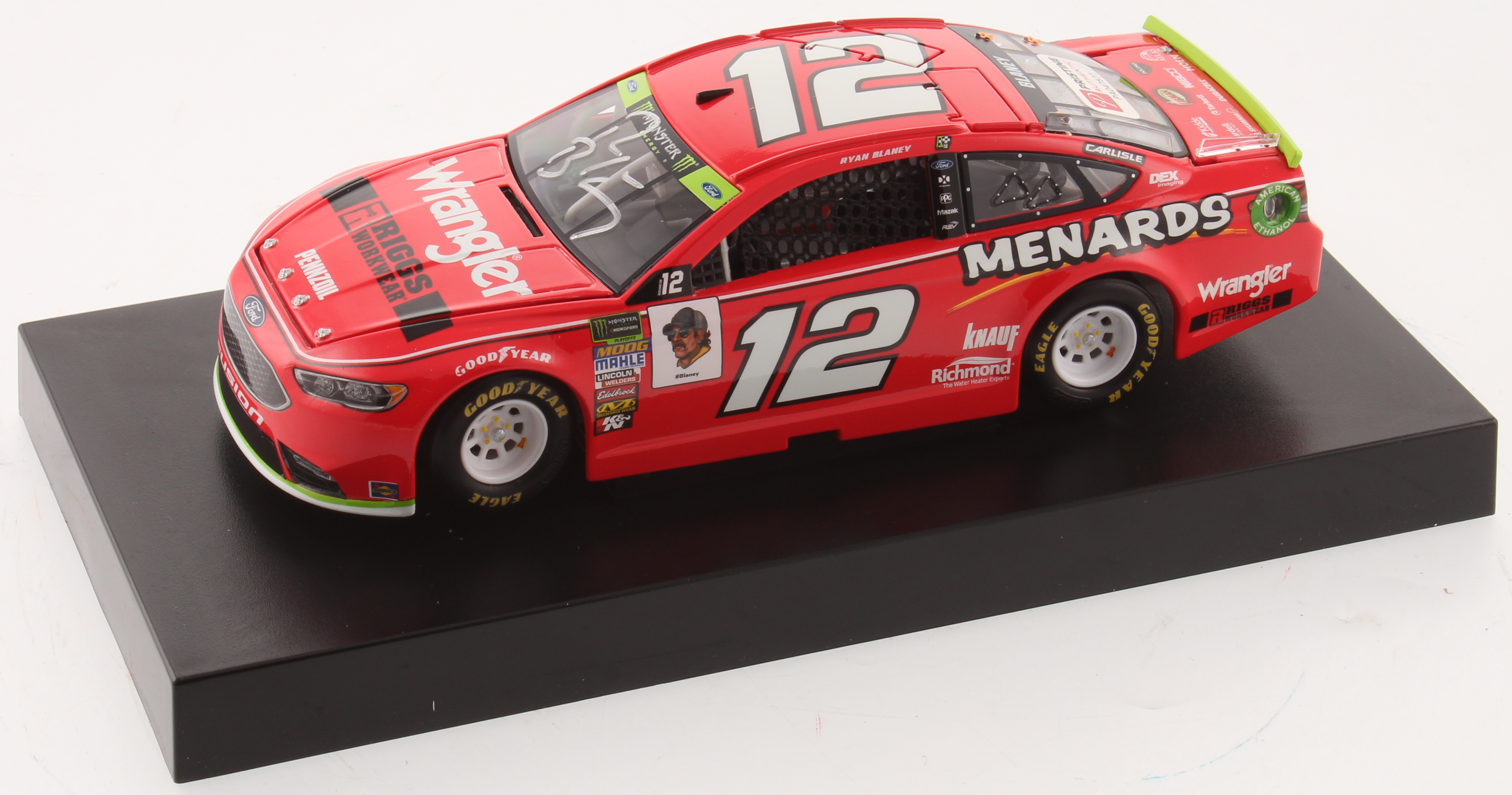 Ryan Blaney Signed NASCAR #12 Wrangler 2018 Fusion - 1:24 Premium Action Diecast Car (PA COA) at PristineAuction.com Ryan Blaney Signed NASCAR #12 Wrangler 2018 Fusion - 1:24 Premium Action Diecast Car (PA COA) at PristineAuction.com