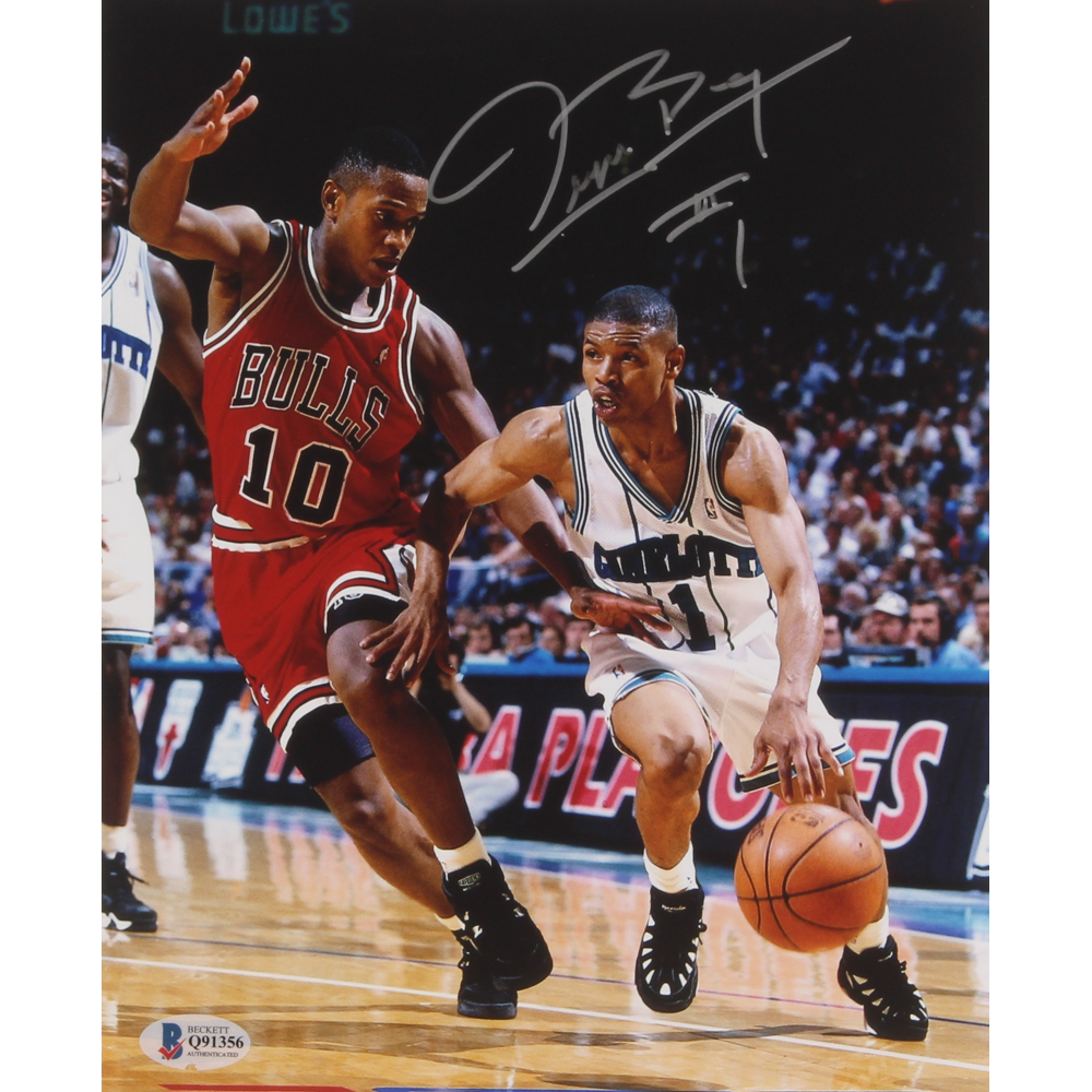 Muggsy Bogues Signed Charlotte Hornets 8x10 Photo (Beckett COA ...