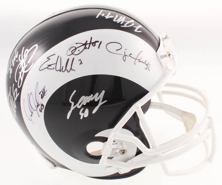 2019 Los Angeles Rams Full-Size Helmet Team-Signed by (19) with Sean McVay, Clay Matthews, Johnny Hekker, Greg Zuerlein, Dante Fowler Jr. (JSA ALOA) at PristineAuction.com 2019 Los Angeles Rams Full-Size Helmet Team-Signed by (19) with Sean McVay, Clay Matthews, Johnny Hekker, Greg Zuerlein, Dante Fowler Jr. (JSA ALOA) at PristineAuction.com