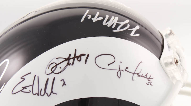 2019 Los Angeles Rams Full-Size Helmet Team-Signed by (19) with Sean McVay, Clay Matthews, Johnny Hekker, Greg Zuerlein, Dante Fowler Jr. (JSA ALOA) at PristineAuction.com 2019 Los Angeles Rams Full-Size Helmet Team-Signed by (19) with Sean McVay, Clay Matthews, Johnny Hekker, Greg Zuerlein, Dante Fowler Jr. (JSA ALOA) at PristineAuction.com