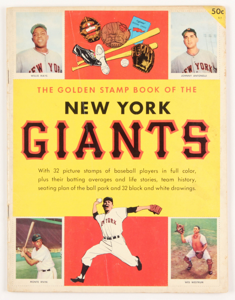 1955 "The Golden Stamp Book of the New York Giants" Stamp Book