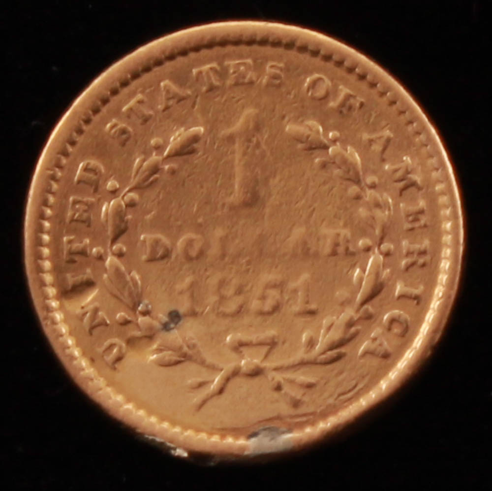 1851 $1 One Dollar Gold Coin at PristineAuction.com 1851 $1 One Dollar Gold Coin at PristineAuction.com