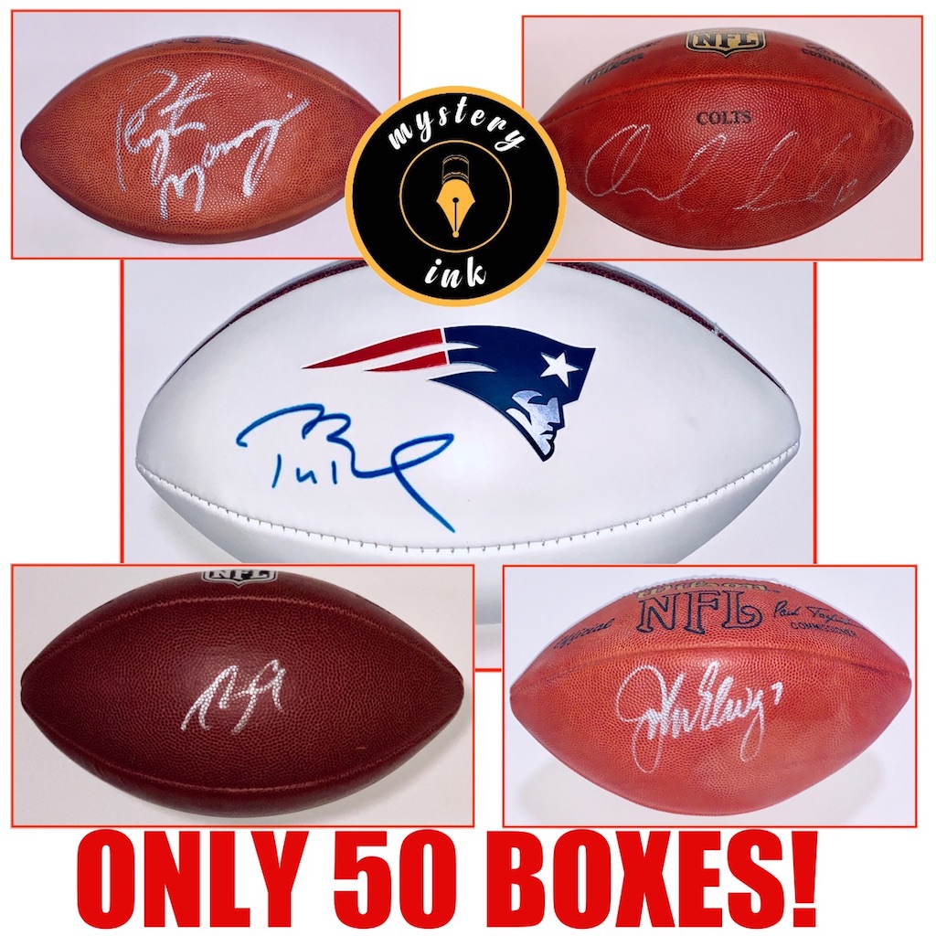 Mystery Ink Signed Football Tom Brady Edition! 1 Signed Football Every Box! Loaded! at PristineAuction.com Mystery Ink Signed Football Tom Brady Edition! 1 Signed Football Every Box! Loaded! at PristineAuction.com
