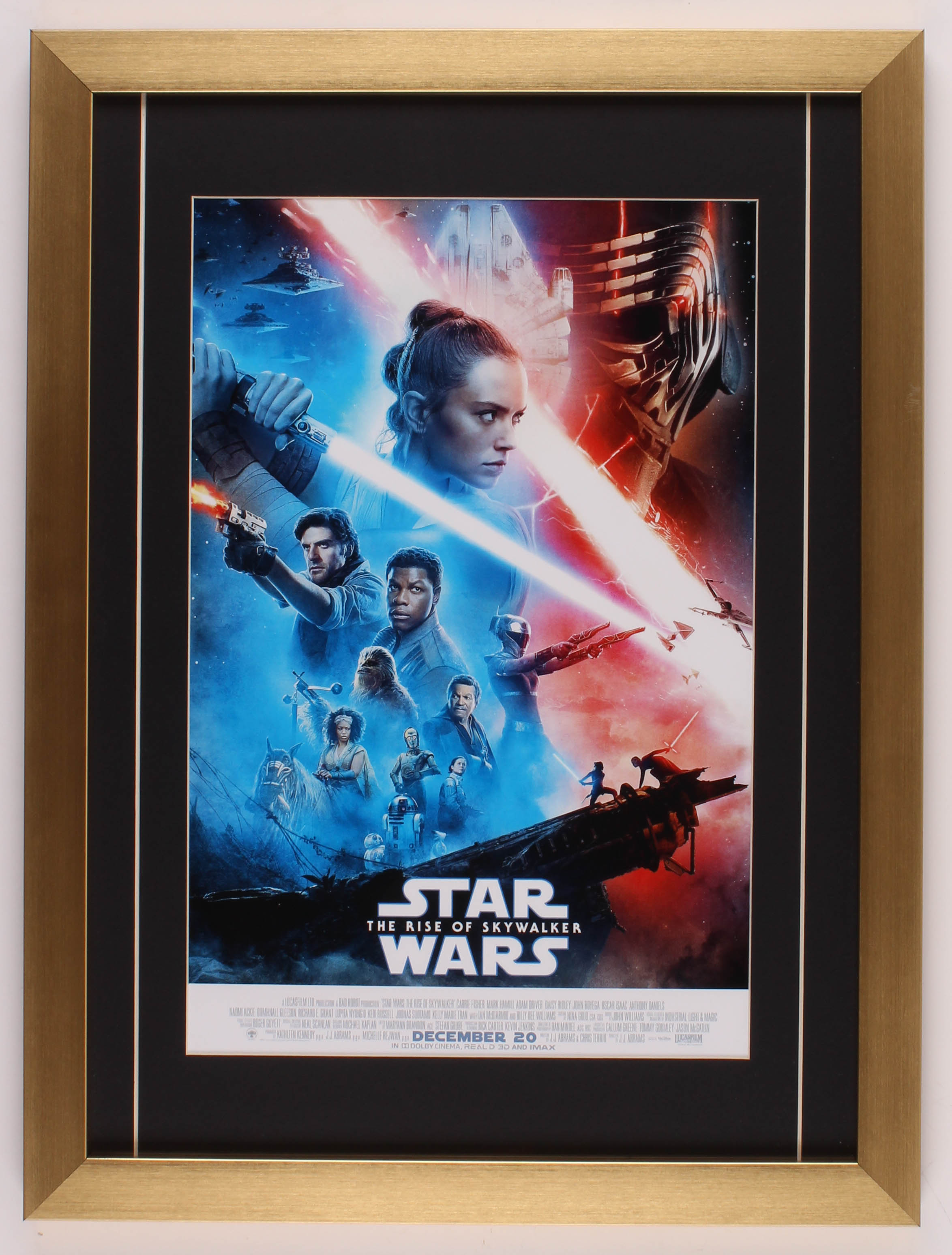 "Star Wars: The Rise of Skywalker" 16.5x22 Custom Framed Movie Poster Print Display at PristineAuction.com "Star Wars: The Rise of Skywalker" 16.5x22 Custom Framed Movie Poster Print Display at PristineAuction.com