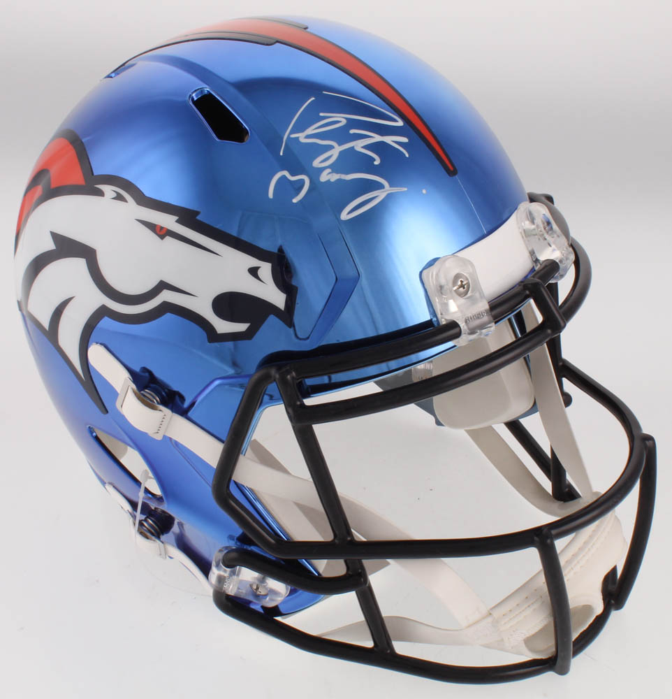Peyton Manning Signed Broncos Full-Size Chrome Speed Helmet (JSA COA) at PristineAuction.com Peyton Manning Signed Broncos Full-Size Chrome Speed Helmet (JSA COA) at PristineAuction.com