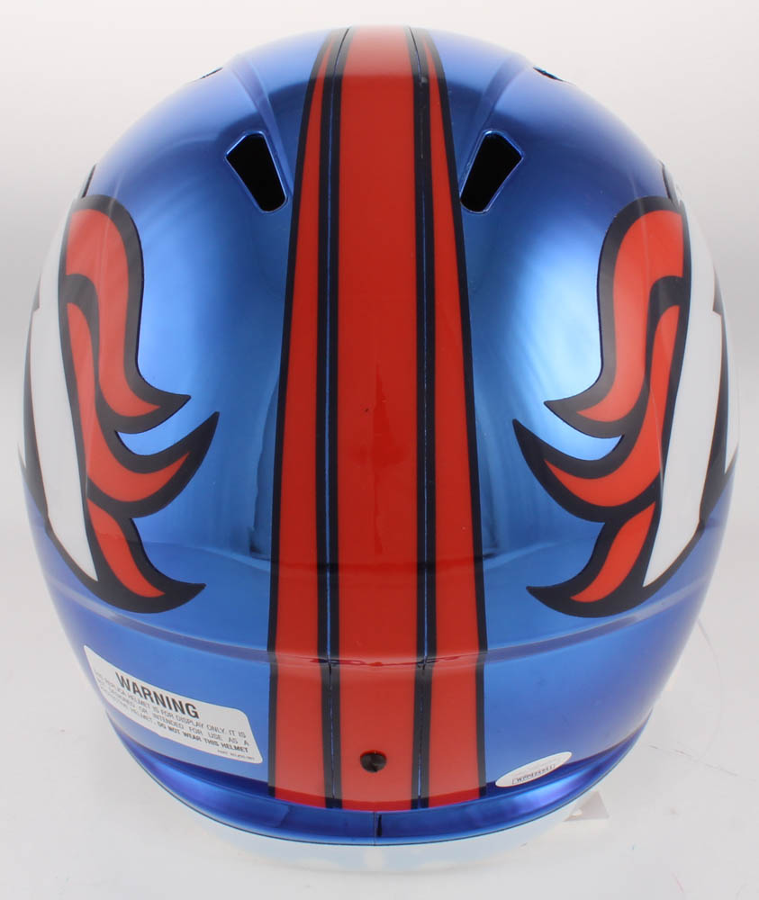 Peyton Manning Signed Broncos Full-Size Chrome Speed Helmet (JSA COA) at PristineAuction.com Peyton Manning Signed Broncos Full-Size Chrome Speed Helmet (JSA COA) at PristineAuction.com