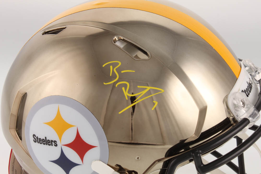 Ben Roethlisberger Signed Steelers Authentic On-Field Full-Size Chrome Speed Helmet (Beckett COA & Fanatics Hologram) at PristineAuction.com Ben Roethlisberger Signed Steelers Authentic On-Field Full-Size Chrome Speed Helmet (Beckett COA & Fanatics Hologram) at PristineAuction.com