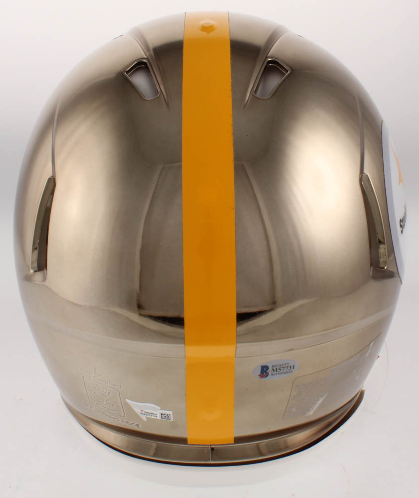 Ben Roethlisberger Signed Steelers Authentic On-Field Full-Size Chrome Speed Helmet (Beckett COA & Fanatics Hologram) at PristineAuction.com Ben Roethlisberger Signed Steelers Authentic On-Field Full-Size Chrome Speed Helmet (Beckett COA & Fanatics Hologram) at PristineAuction.com