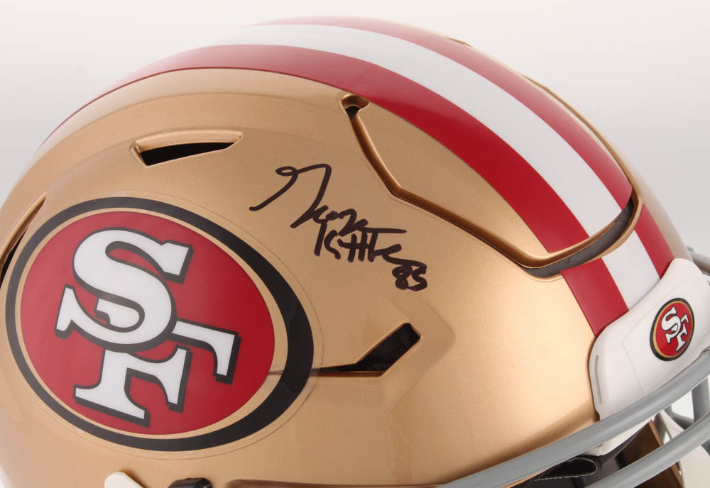 George Kittle Signed 49ers Full-Size Authentic On-Field SpeedFlex Helmet (Beckett) at PristineAuction.com George Kittle Signed 49ers Full-Size Authentic On-Field SpeedFlex Helmet (Beckett) at PristineAuction.com