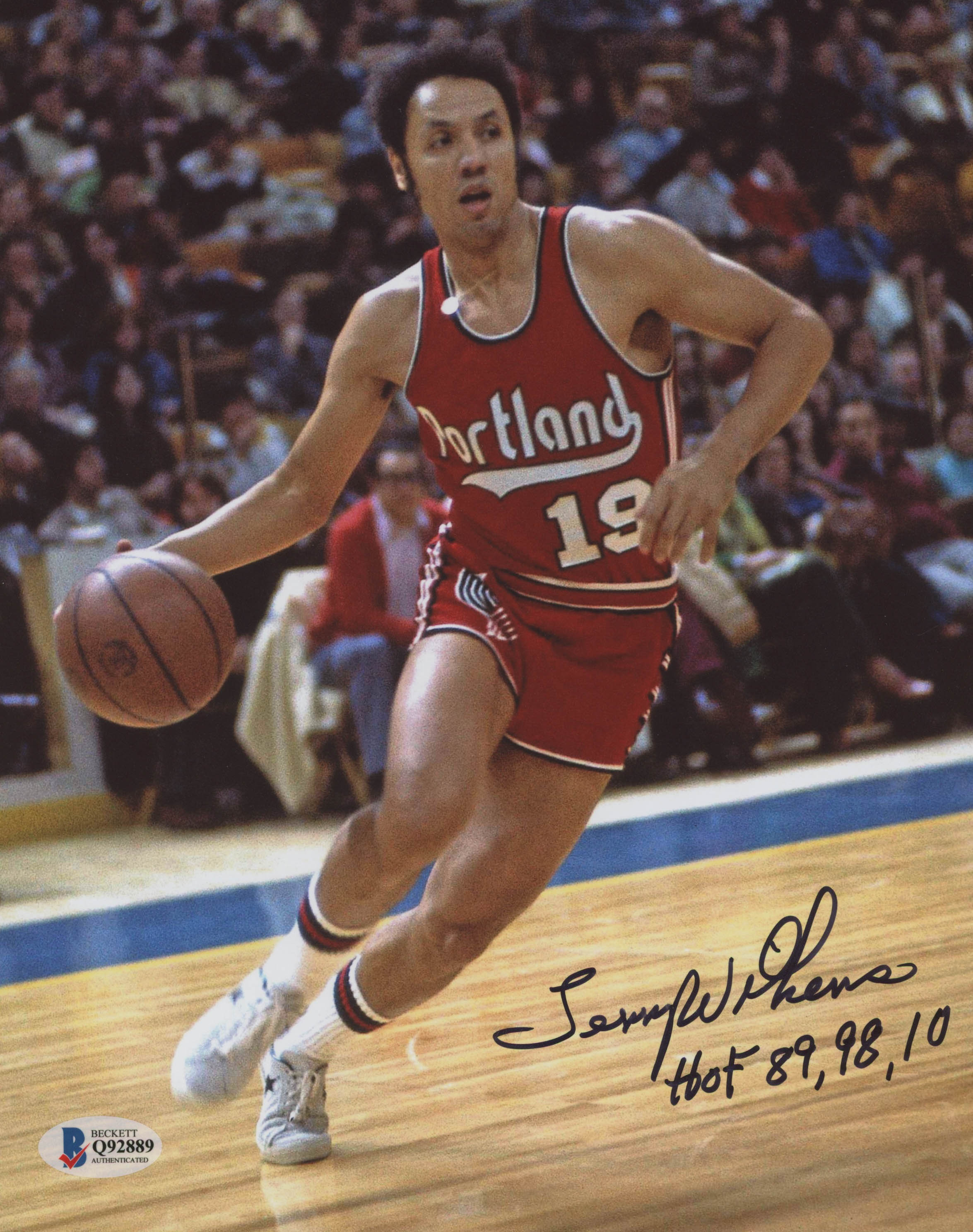 Lenny Wilkens Signed Portland Trail Blazers 8x10 Photo Inscribed "HOF 89, 98, 10" (Beckett COA) at PristineAuction.com Lenny Wilkens Signed Portland Trail Blazers 8x10 Photo Inscribed "HOF 89, 98, 10" (Beckett COA) at PristineAuction.com