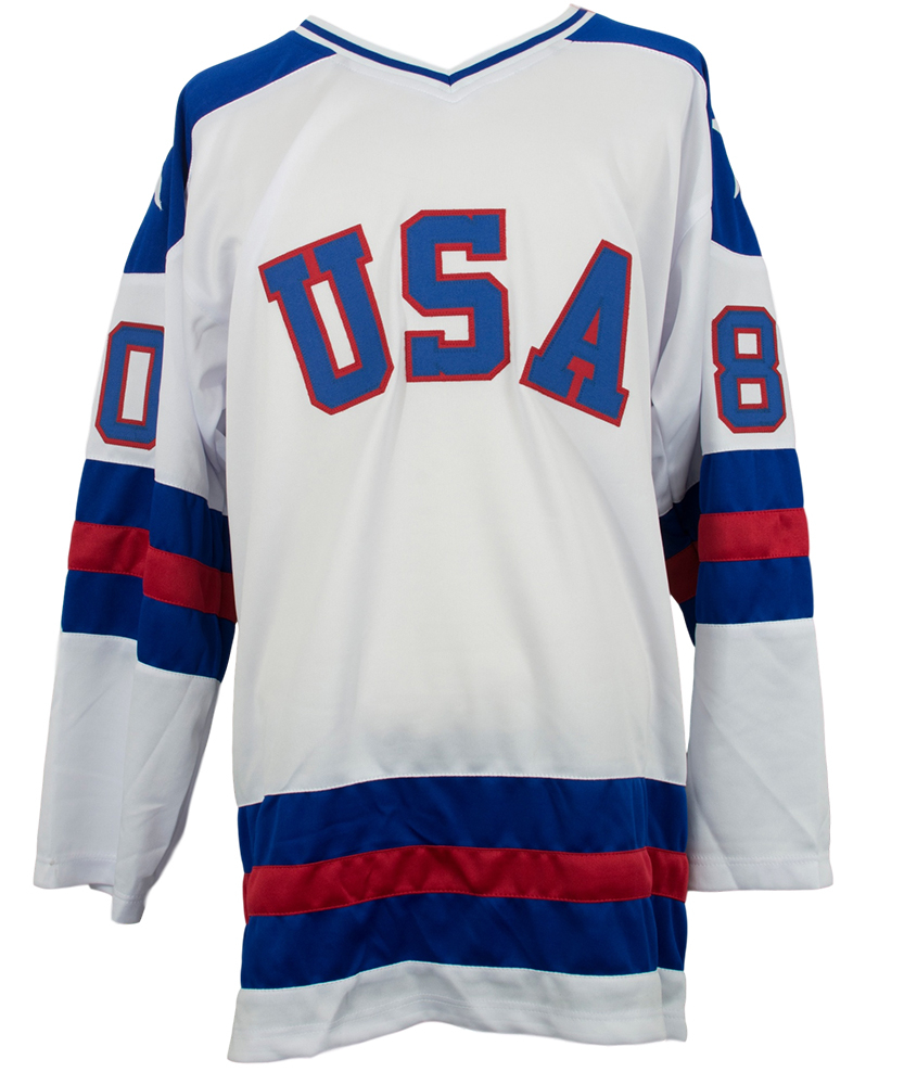 1980 "Miracle on Ice" Hockey Jersey TeamSigned By (14) with Mike