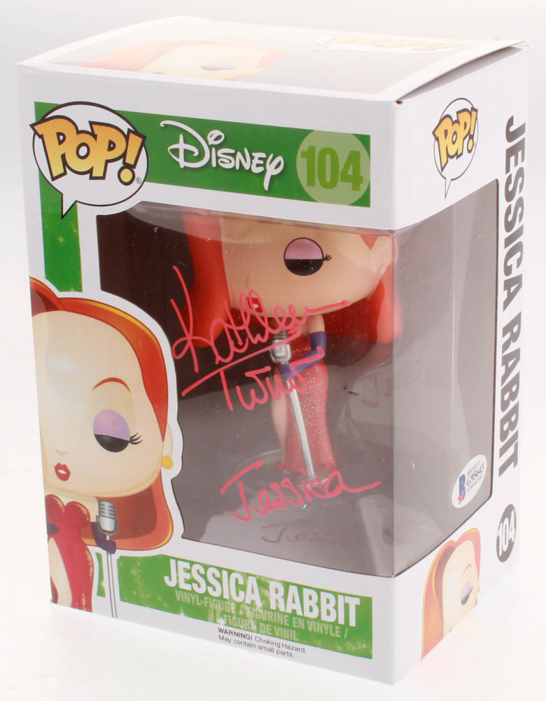 Kathleen Turner Signed "Who Framed Roger Rabbit" Disney #104 Jessica Rabbit Funko Pop! Vinyl Figure Inscribed "Jessica" (Beckett COA) at PristineAuction.com Kathleen Turner Signed "Who Framed Roger Rabbit" Disney #104 Jessica Rabbit Funko Pop! Vinyl Figure Inscribed "Jessica" (Beckett COA) at PristineAuction.com