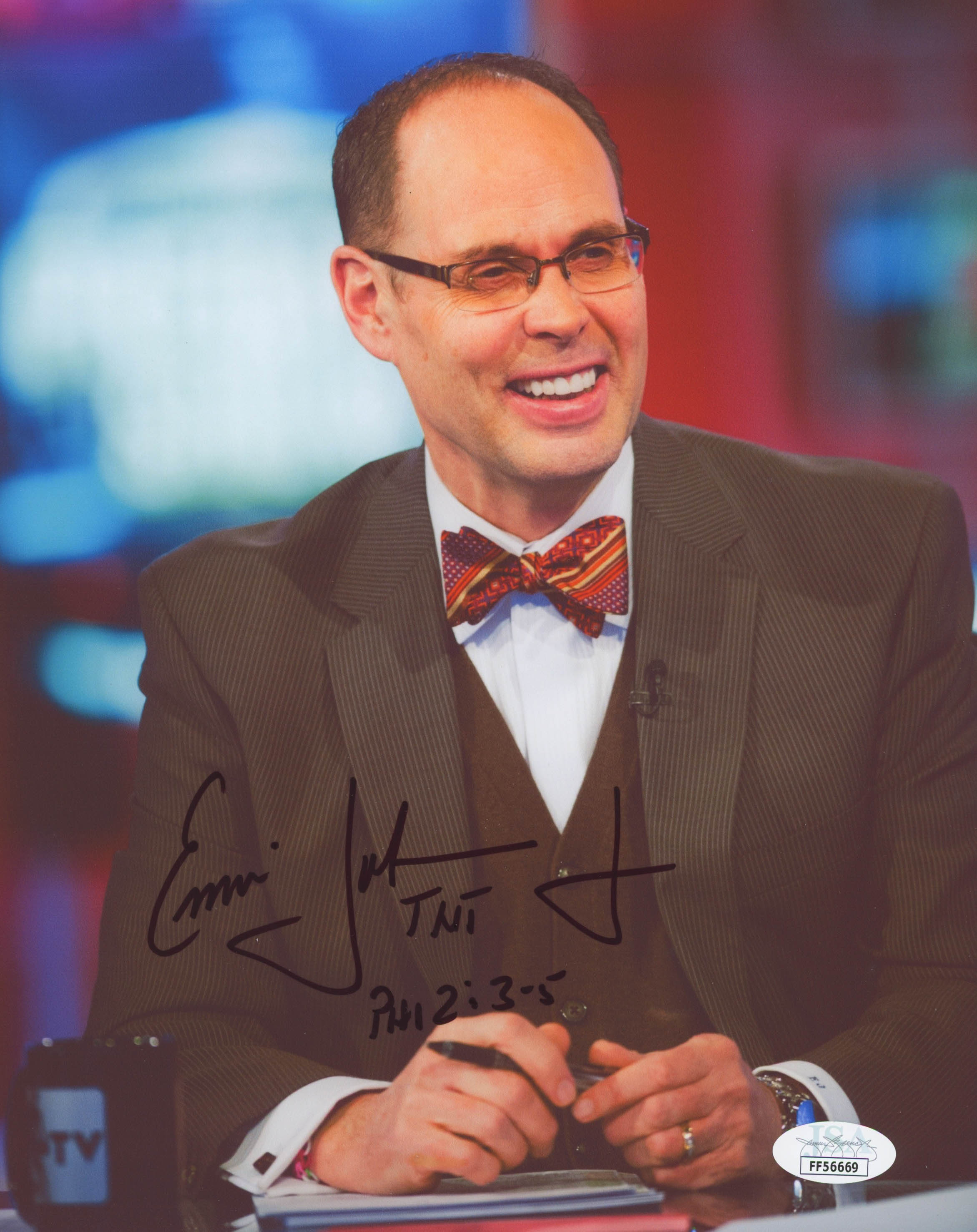 Ernie Johnson Jr. Signed "Inside the NBA" 8x10 Photo Inscribed "TNT" (JSA COA) at PristineAuction.com Ernie Johnson Jr. Signed "Inside the NBA" 8x10 Photo Inscribed "TNT" (JSA COA) at PristineAuction.com