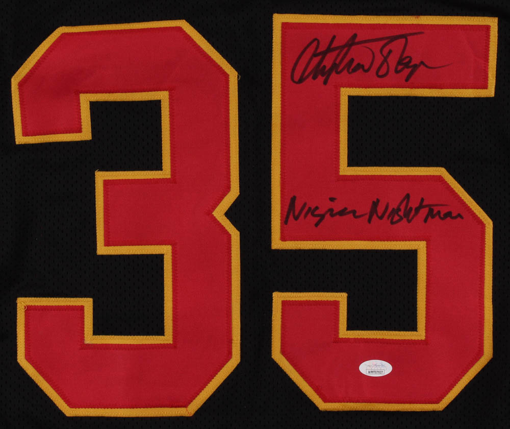 Christian Okoye Signed Jersey Inscribed "Nigerian Nightmare" (JSA COA) at PristineAuction.com Christian Okoye Signed Jersey Inscribed "Nigerian Nightmare" (JSA COA) at PristineAuction.com