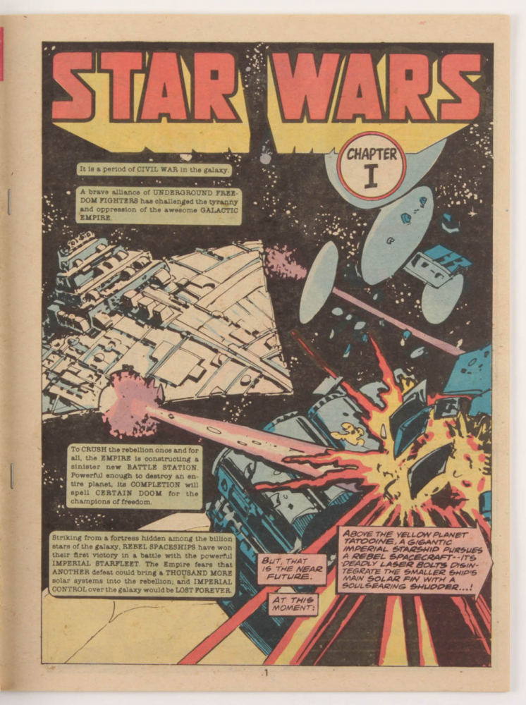 1977 "Marvel Special Edition Star Wars" Issue 1 Marvel Comic Book Pristine Auction