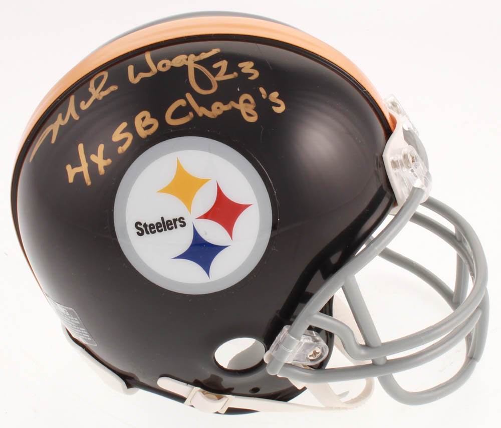 Mike Wagner Signed Steelers Mini Helmet Inscribed "4x SB Champ's" (Jersey Source COA) at PristineAuction.com Mike Wagner Signed Steelers Mini Helmet Inscribed "4x SB Champ's" (Jersey Source COA) at PristineAuction.com