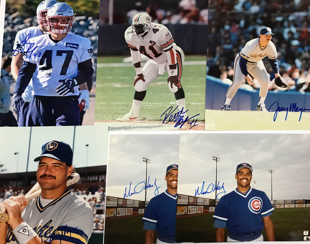 Lot of (25) Signed NFL & MLB Hall of Famers & Stars 8x10 Photos with Ray Guy, Bobby Doerr, Enos Slaughter, Lee Smith (Stacks of Plaques LOA) at PristineAuction.com Lot of (25) Signed NFL & MLB Hall of Famers & Stars 8x10 Photos with Ray Guy, Bobby Doerr, Enos Slaughter, Lee Smith (Stacks of Plaques LOA) at PristineAuction.com