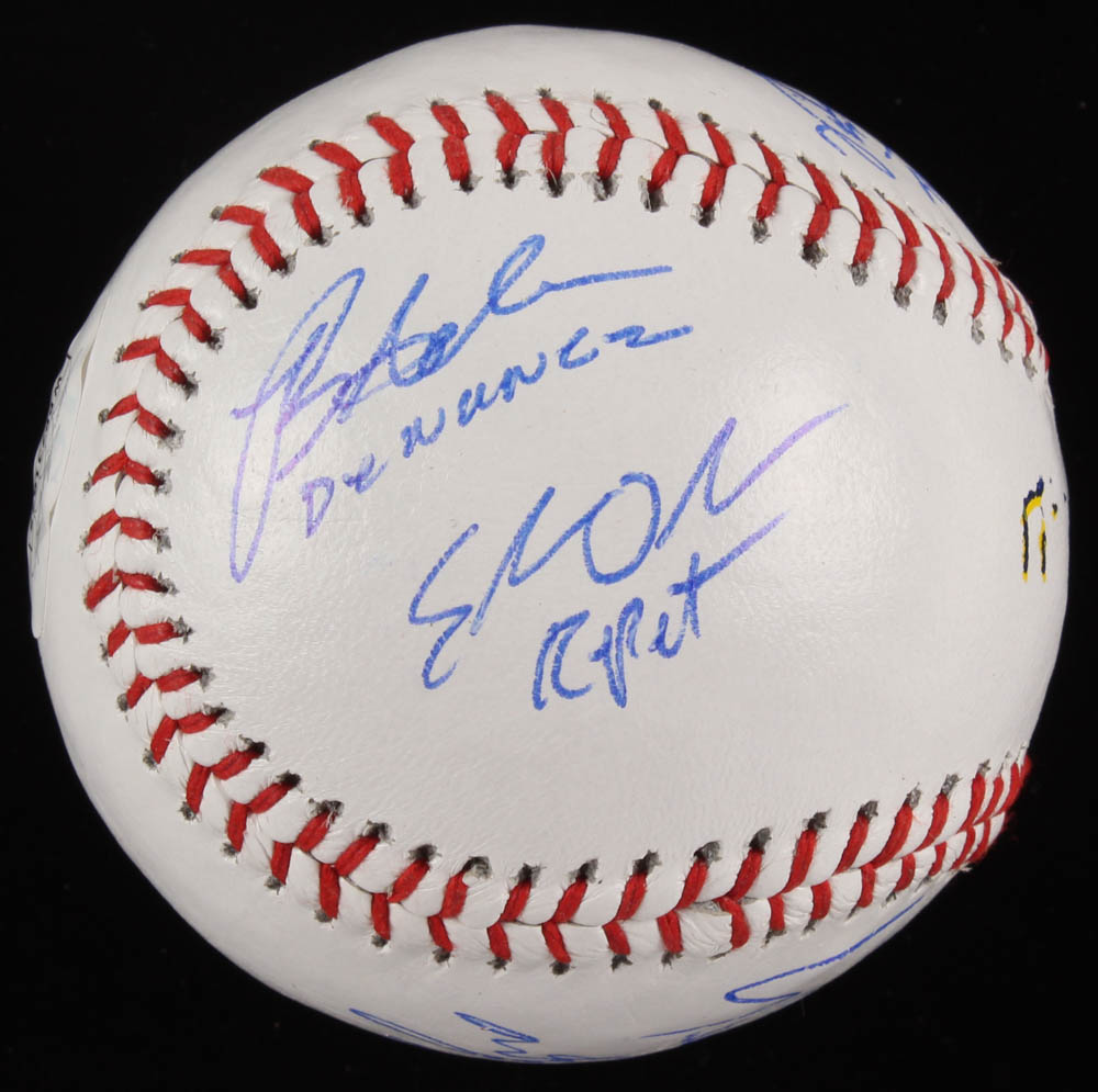 "The Sandlot" Logo Baseball Cast-Signed By (6) with Tom Guiry, Chauncey Leopardi, Marty York, Victor Di Mattia with Multiple Inscriptions (JSA COA) at PristineAuction.com "The Sandlot" Logo Baseball Cast-Signed By (6) with Tom Guiry, Chauncey Leopardi, Marty York, Victor Di Mattia with Multiple Inscriptions (JSA COA) at PristineAuction.com