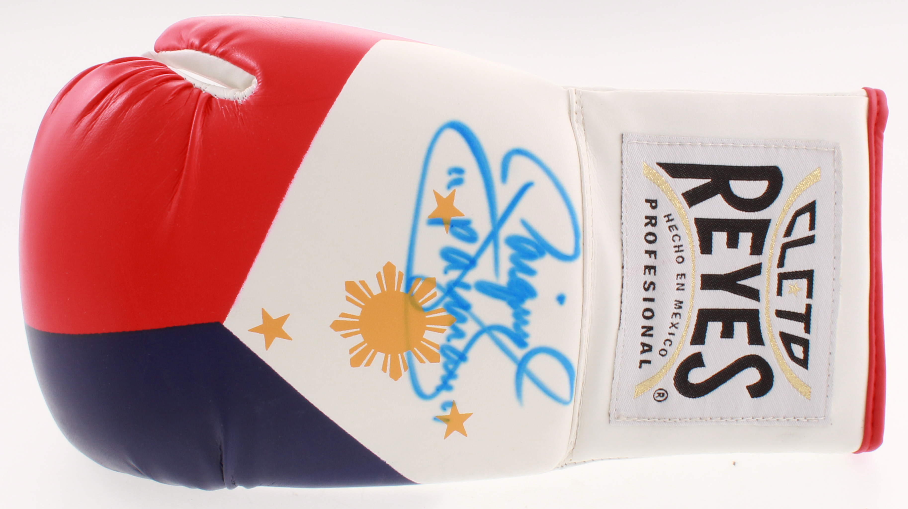 Manny Pacquiao Signed Boxing Glove Inscribed "Pacman" (Beckett COA) at PristineAuction.com Manny Pacquiao Signed Boxing Glove Inscribed "Pacman" (Beckett COA) at PristineAuction.com