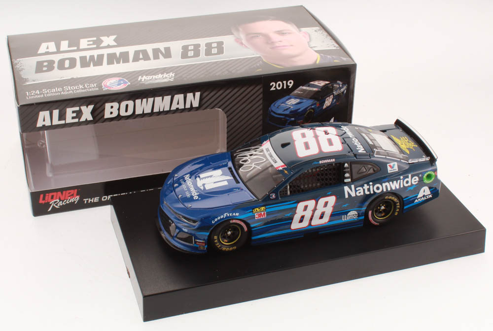 Alex Bowman Signed NASCAR #88 Nationwide Patriotic 2019 Camaro ZL1 - 1:24 Premium Action Diecast Car (Hendrick Hologram & COA) at PristineAuction.com Alex Bowman Signed NASCAR #88 Nationwide Patriotic 2019 Camaro ZL1 - 1:24 Premium Action Diecast Car (Hendrick Hologram & COA) at PristineAuction.com