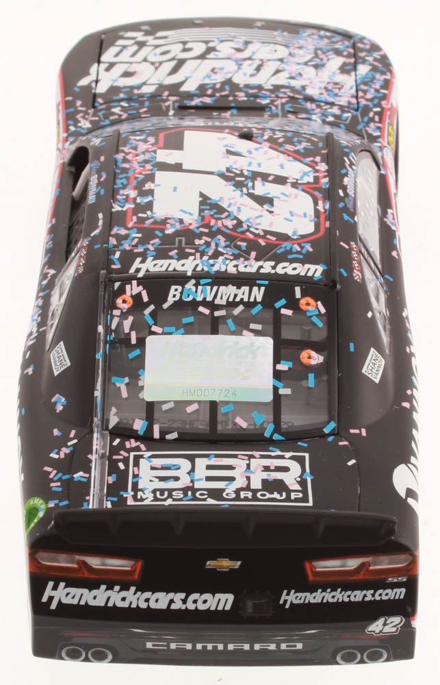 Alex Bowman Signed NASCAR #42 Hendrickcars.com 2017 Camaro - Charlotte Win - 1:24 Premium Action Diecast Car (Hendrick Hologram & COA) at PristineAuction.com Alex Bowman Signed NASCAR #42 Hendrickcars.com 2017 Camaro - Charlotte Win - 1:24 Premium Action Diecast Car (Hendrick Hologram & COA) at PristineAuction.com