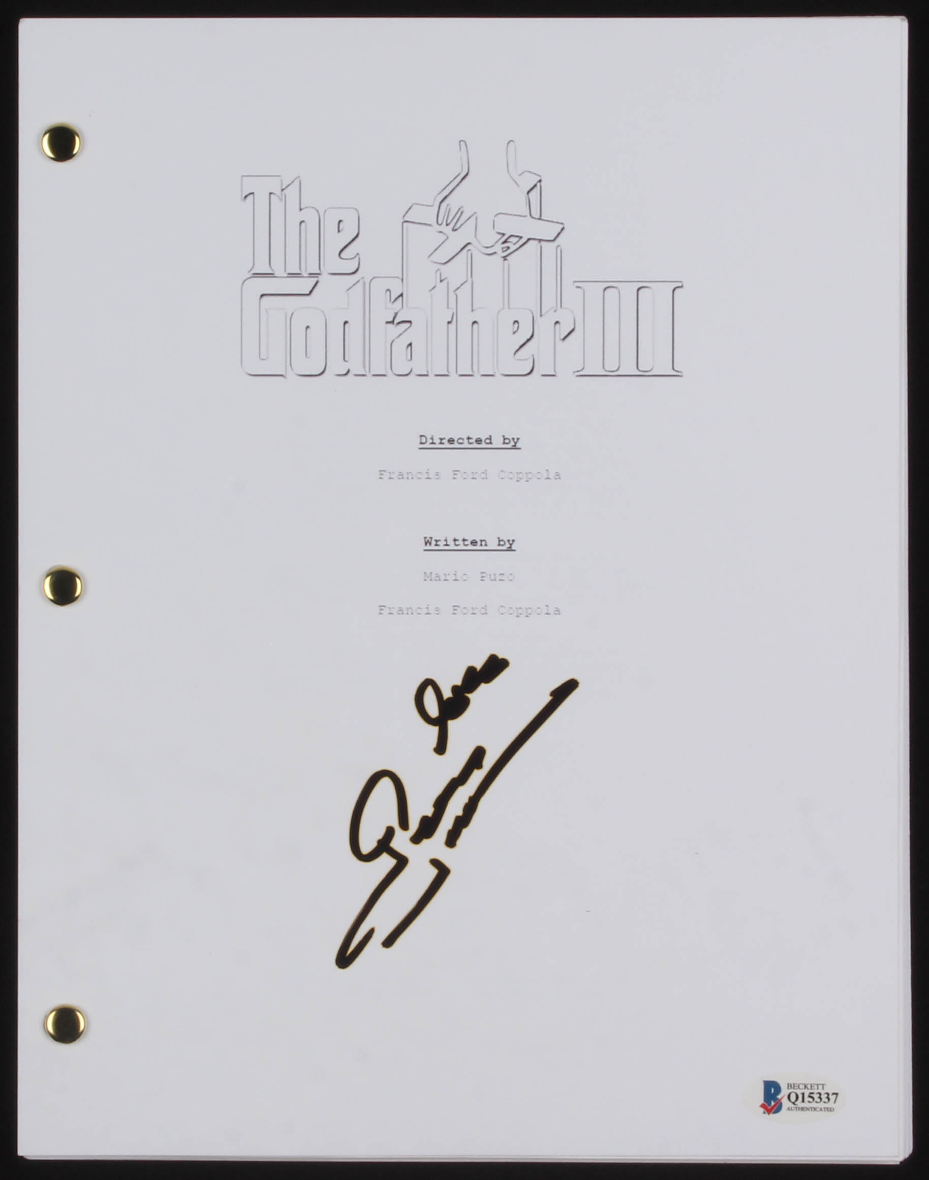 Godfather Signed Script George Hamilton Signed