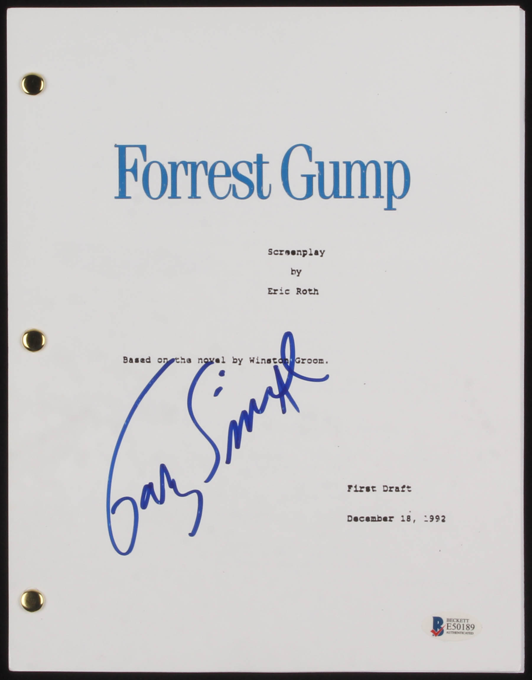 Gary Sinise Signed "Forrest Gump" Movie Script (Beckett COA) at PristineAuction.com Gary Sinise Signed "Forrest Gump" Movie Script (Beckett COA) at PristineAuction.com