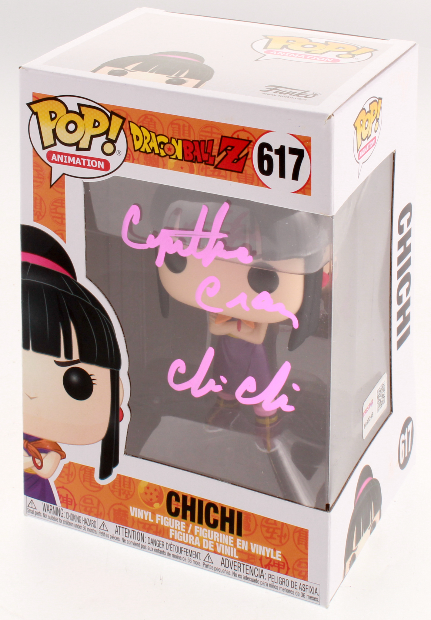 Cynthia Jane Cranz Signed "Dragon Ball Z" ChiChi #617 Funko Pop! Vinyl Figure Inscribed "ChiChi" (Tristar Hologram) at PristineAuction.com Cynthia Jane Cranz Signed "Dragon Ball Z" ChiChi #617 Funko Pop! Vinyl Figure Inscribed "ChiChi" (Tristar Hologram) at PristineAuction.com
