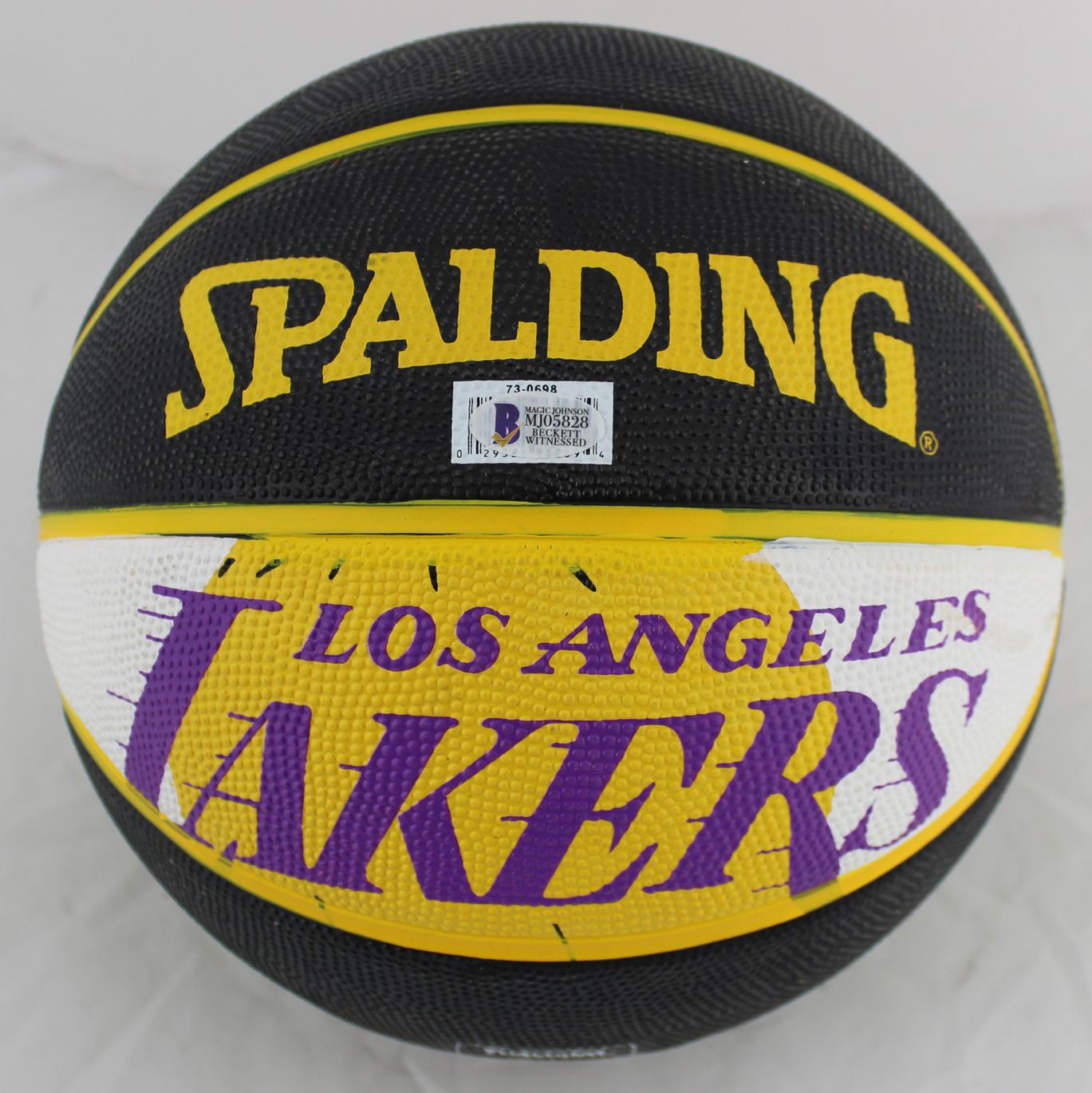Magic Johnson Signed Lakers Logo Basketball (Beckett COA) at PristineAuction.com Magic Johnson Signed Lakers Logo Basketball (Beckett COA) at PristineAuction.com