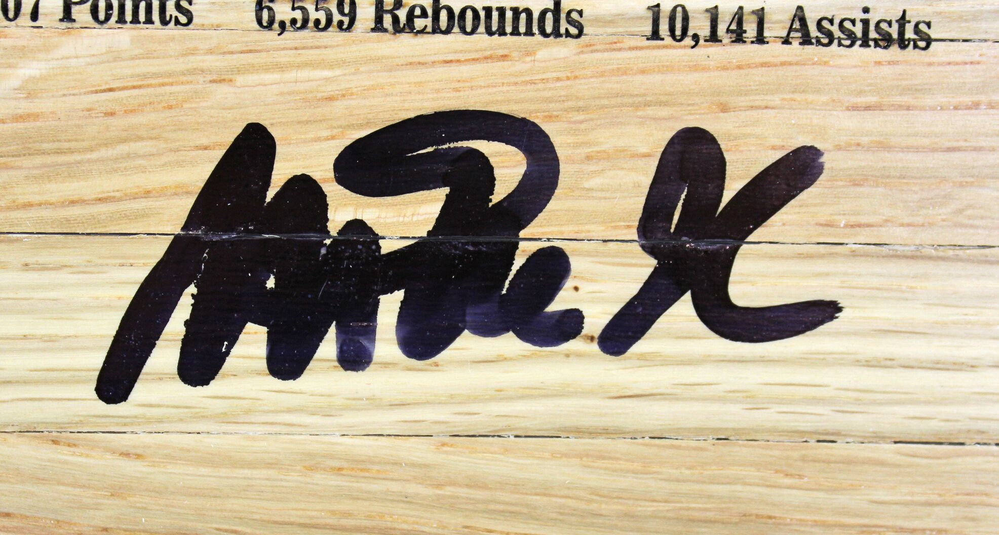 Magic Johnson Signed 6x6 Custom Engraved Wood Floorboard Piece (Beckett COA) at PristineAuction.com Magic Johnson Signed 6x6 Custom Engraved Wood Floorboard Piece (Beckett COA) at PristineAuction.com