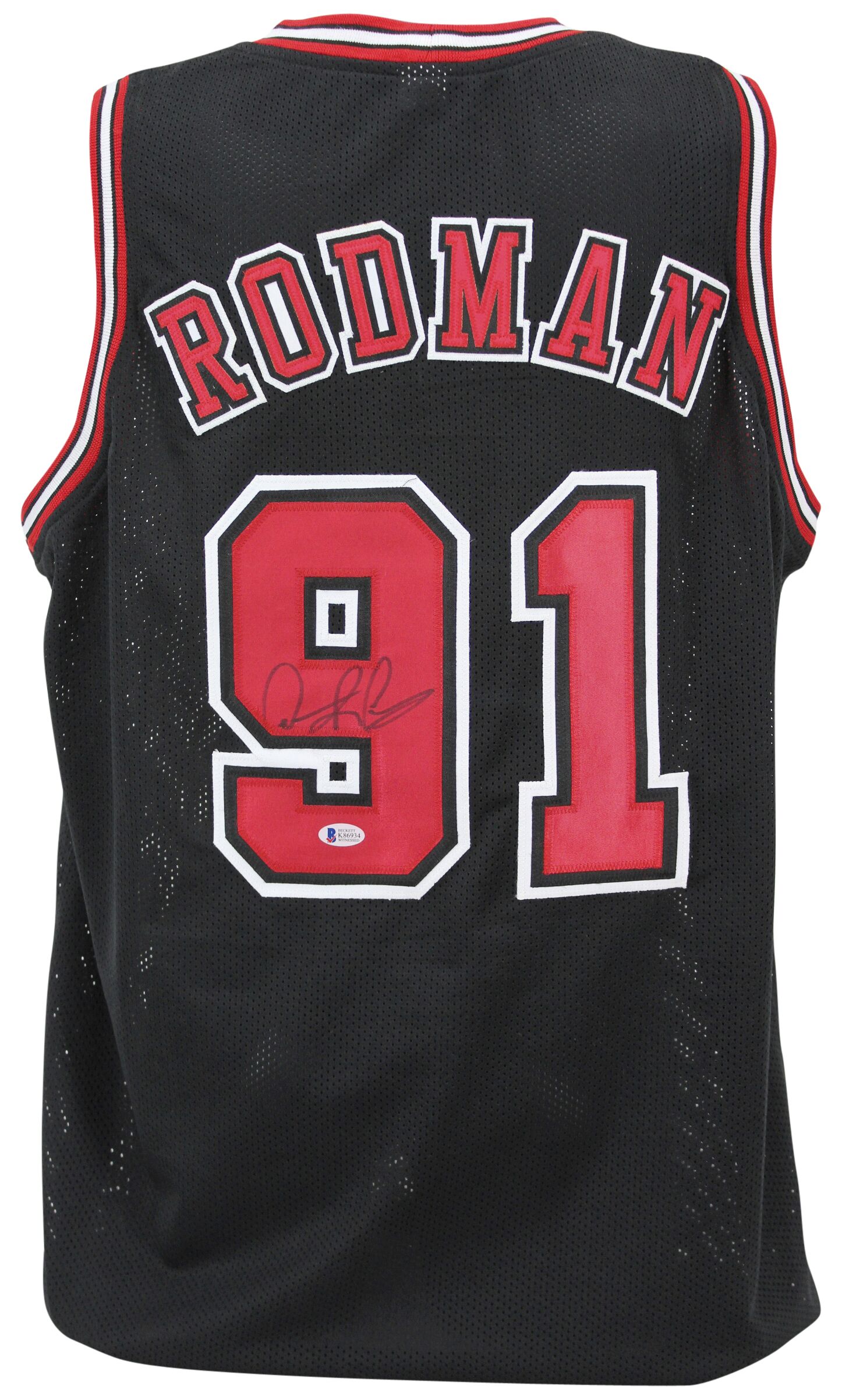 Dennis Rodman Signed Jersey (Beckett COA) at PristineAuction.com Dennis Rodman Signed Jersey (Beckett COA) at PristineAuction.com