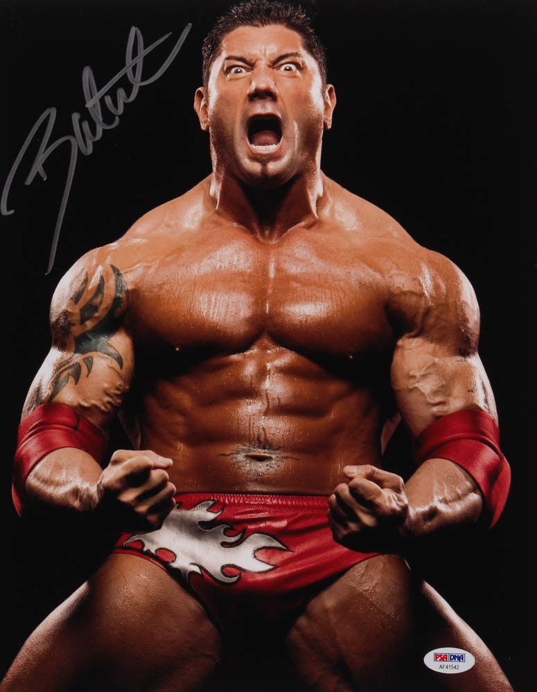 Dave Bautista Signed WWE 11x14 Photo (PSA Hologram) at PristineAuction.com Dave Bautista Signed WWE 11x14 Photo (PSA Hologram) at PristineAuction.com