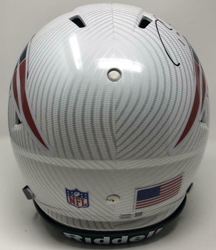 Tom Brady Signed Patriots Custom Hydro Dipped Full-Size Authentic On-Field Speed Helmet (Tristar Hologram) at PristineAuction.com Tom Brady Signed Patriots Custom Hydro Dipped Full-Size Authentic On-Field Speed Helmet (Tristar Hologram) at PristineAuction.com