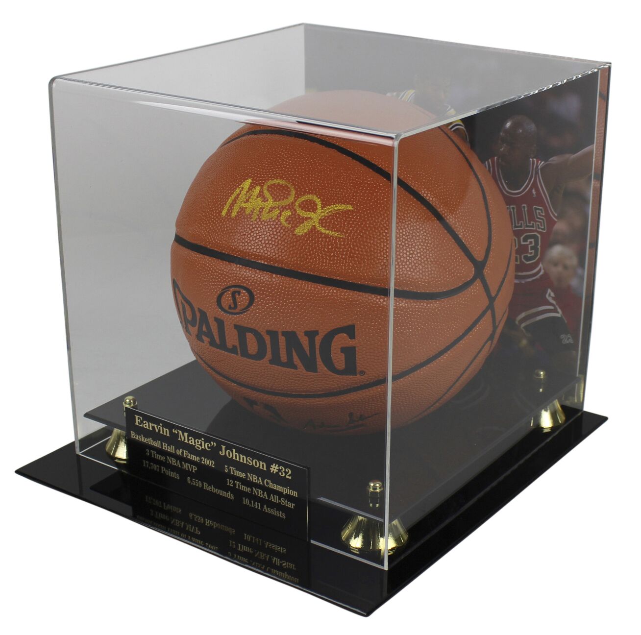 Magic Johnson Signed NBA Game Ball Series Basketball with High-Quality Display Case (Beckett COA) at PristineAuction.com Magic Johnson Signed NBA Game Ball Series Basketball with High-Quality Display Case (Beckett COA) at PristineAuction.com