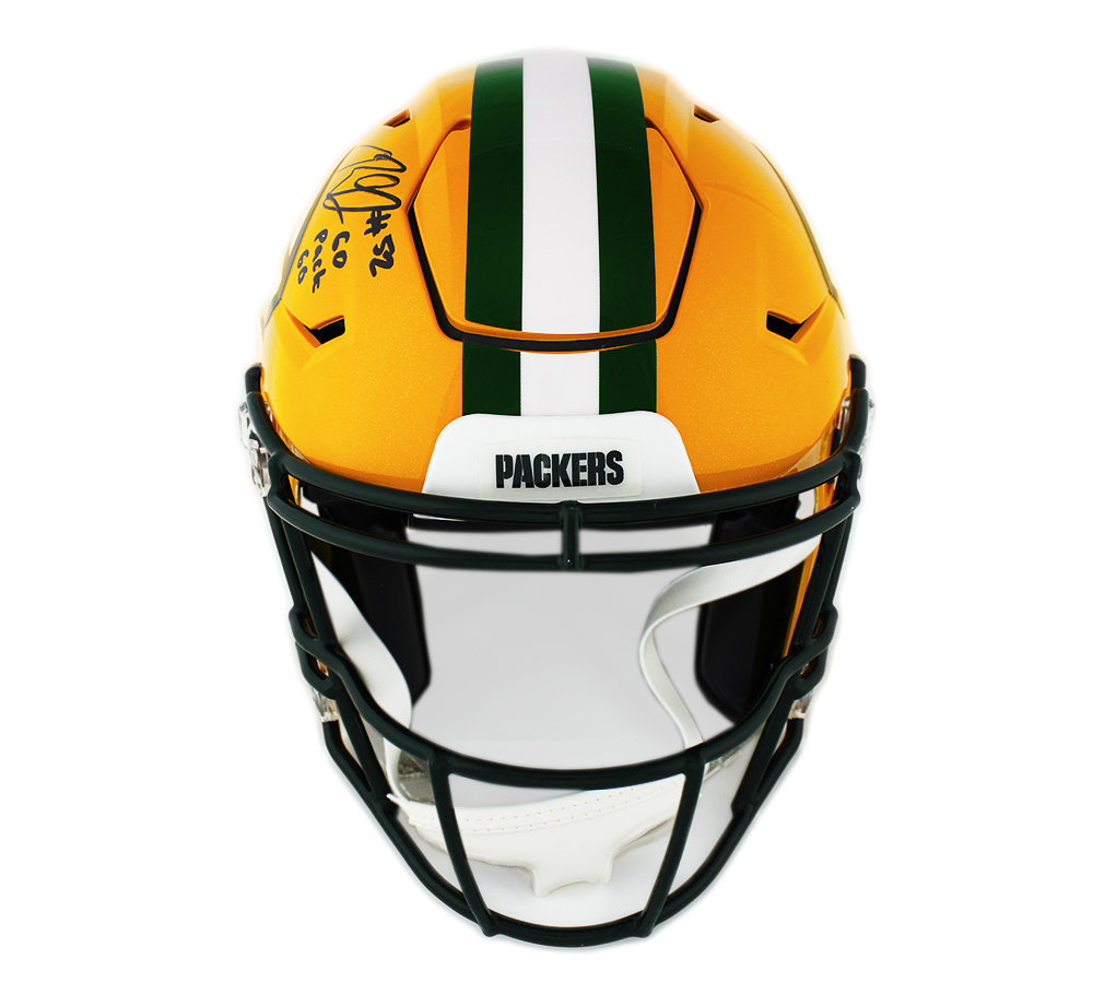 Rashan Gary Signed Packers Full-Size Authentic On-Field SpeedFlex Helmet Inscribed "Go Pack Go" (Radtke COA) at PristineAuction.com Rashan Gary Signed Packers Full-Size Authentic On-Field SpeedFlex Helmet Inscribed "Go Pack Go" (Radtke COA) at PristineAuction.com