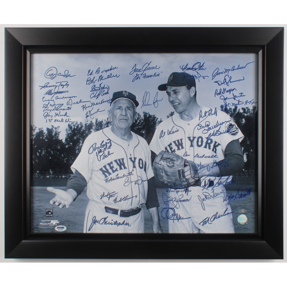 Mets Greats 19.5x23.5 Custom Framed Photo Signed by (41) with Nolan ...