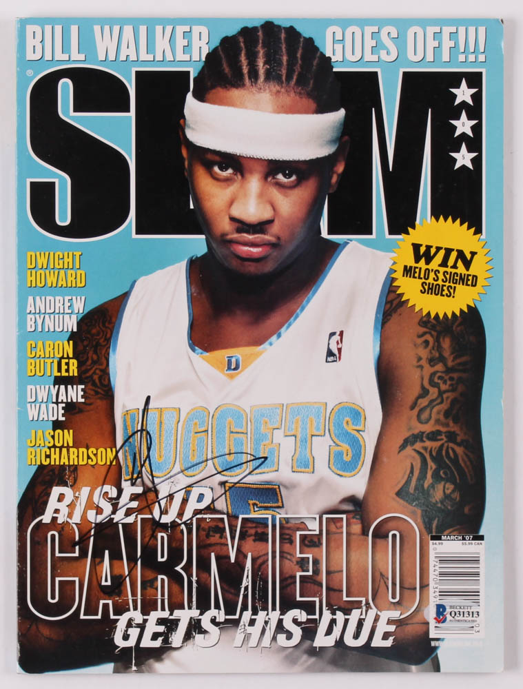 Carmelo Anthony Signed 2007 Slam Magazine (Beckett COA) at PristineAuction.com Carmelo Anthony Signed 2007 Slam Magazine (Beckett COA) at PristineAuction.com