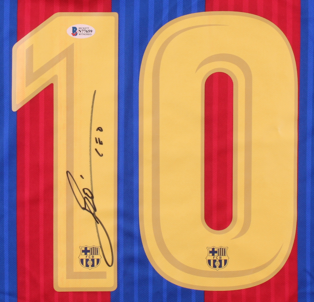 Maillot Du FC Barcelone Signé Lionel Messi - Authentifié Par Beckett Avec Hologramme Et Certificat - Neuf