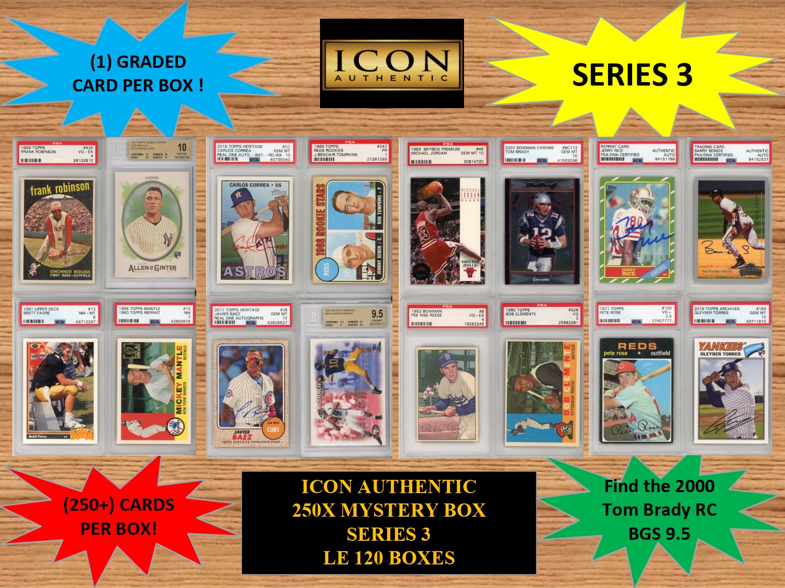 ICON AUTHENTIC 250X MYSTERY BOX SERIES 3 250+ Cards per Box | Pristine ...