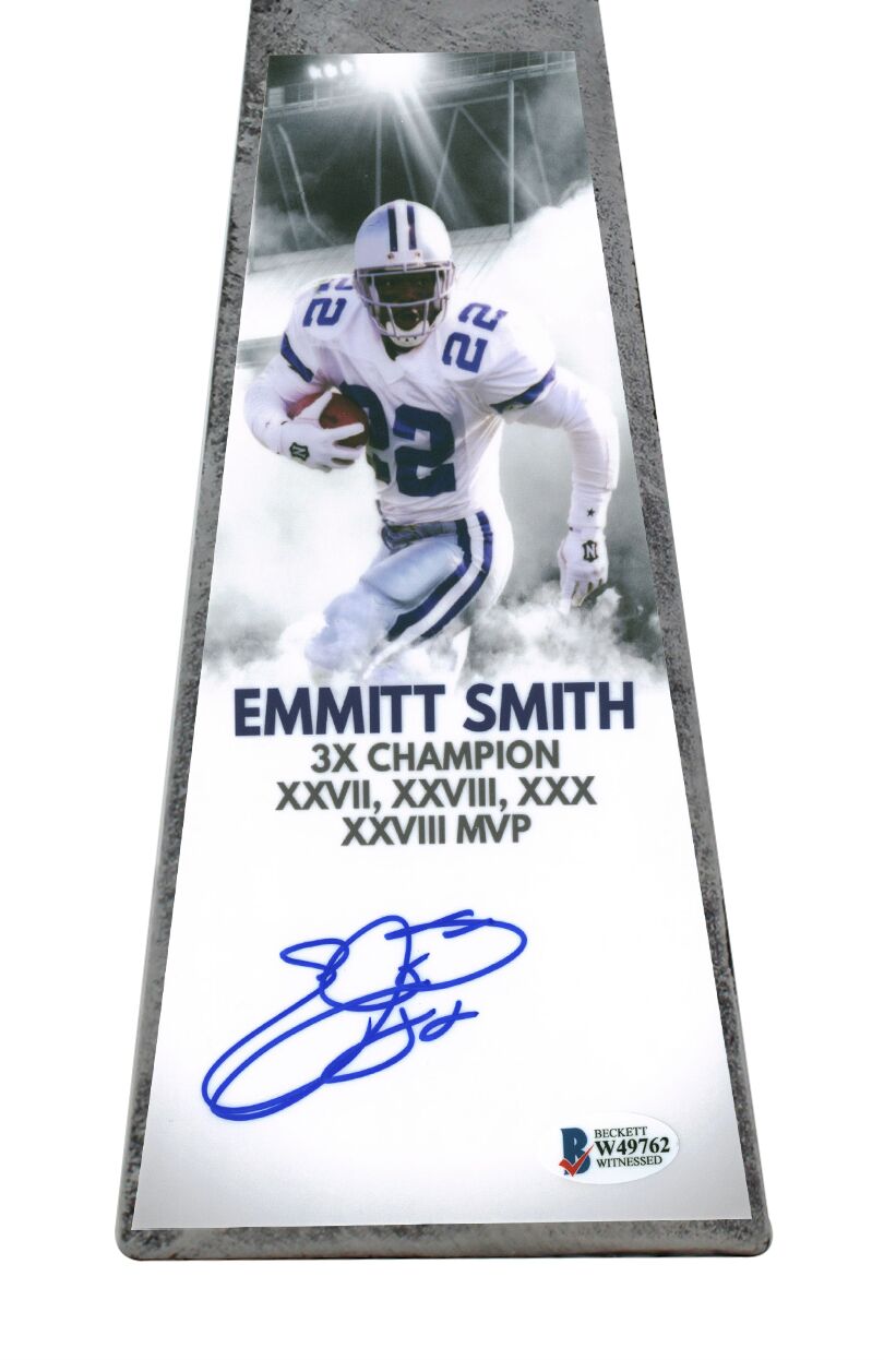 Emmitt Smith Signed Cowboys 15” Lombardi Football Championship Trophy (Beckett COA) at PristineAuction.com Emmitt Smith Signed Cowboys 15” Lombardi Football Championship Trophy (Beckett COA) at PristineAuction.com