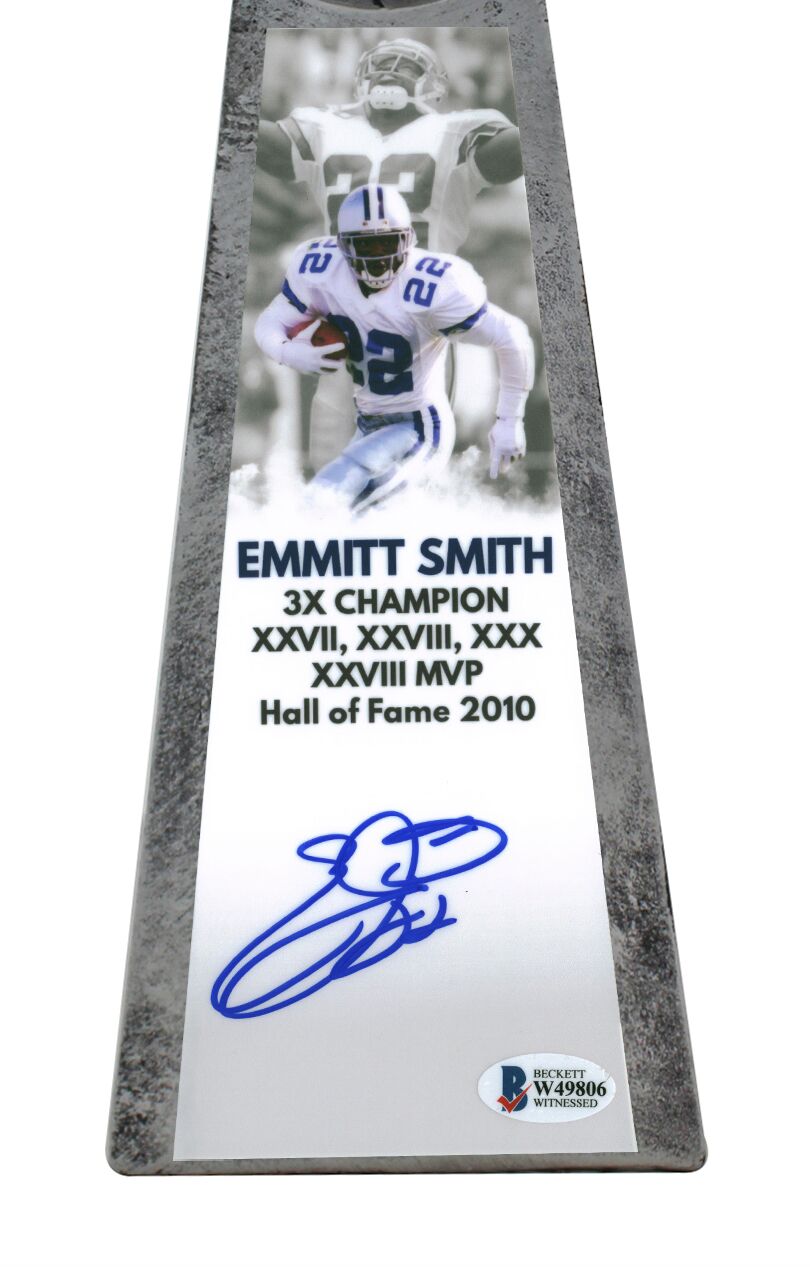 Emmitt Smith Signed Cowboys 15” Lombardi Football Championship Trophy (Beckett COA) at PristineAuction.com Emmitt Smith Signed Cowboys 15” Lombardi Football Championship Trophy (Beckett COA) at PristineAuction.com
