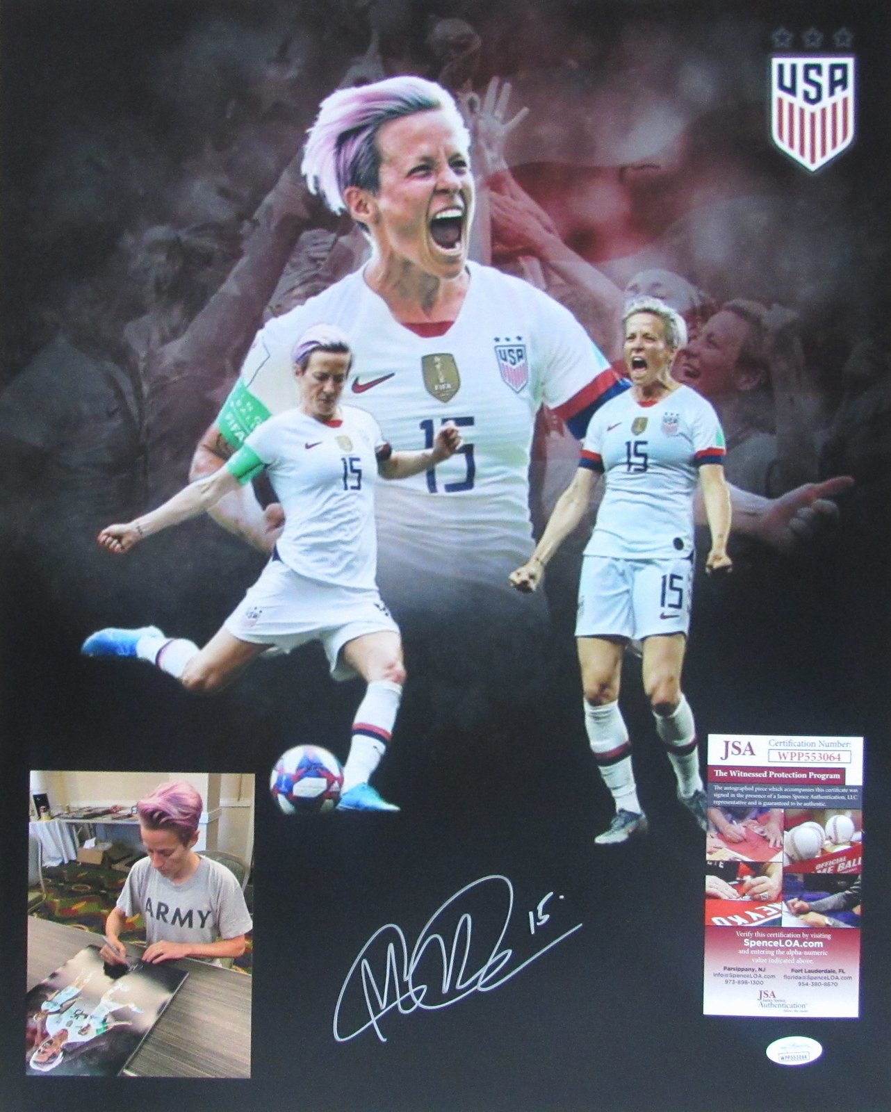 Megan Rapinoe Signed Team USA 16x20 Photo (JSA COA) at PristineAuction.com Megan Rapinoe Signed Team USA 16x20 Photo (JSA COA) at PristineAuction.com