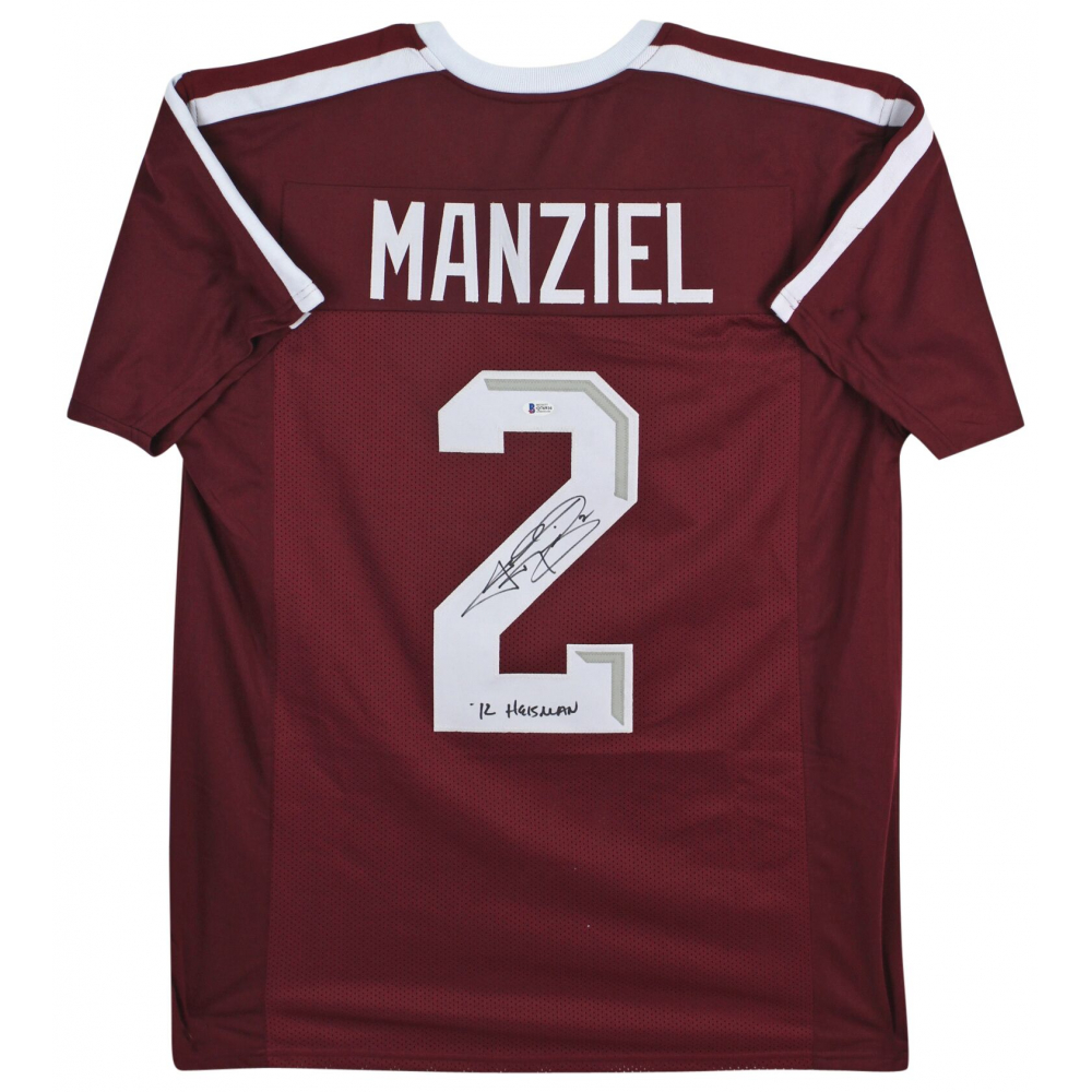 Johnny Manziel Signed Jersey Inscribed 12 Heisman Beckett COA johnny-manziel-signed-jersey-inscribed-12-heisman-beckett-coa