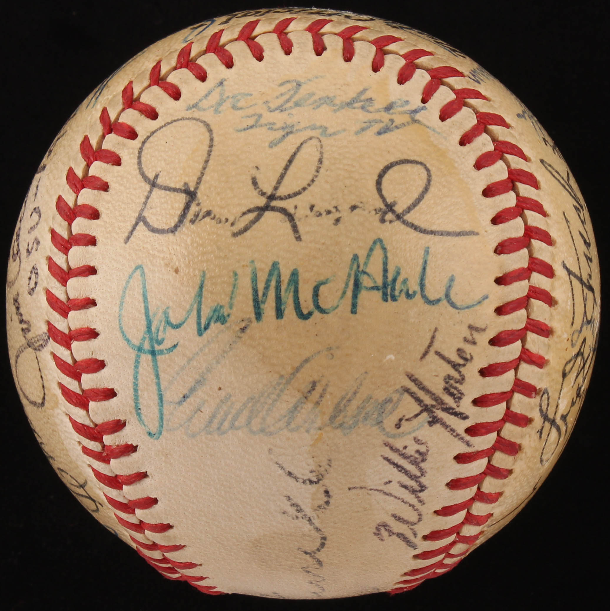 Stars & Hall Of Famers ONL Baseball Signed by (13) with Al Kaline, Rick Ferrell, Frank Frisch, Norm Cash (Beckett LOA) at PristineAuction.com Stars & Hall Of Famers ONL Baseball Signed by (13) with Al Kaline, Rick Ferrell, Frank Frisch, Norm Cash (Beckett LOA) at PristineAuction.com