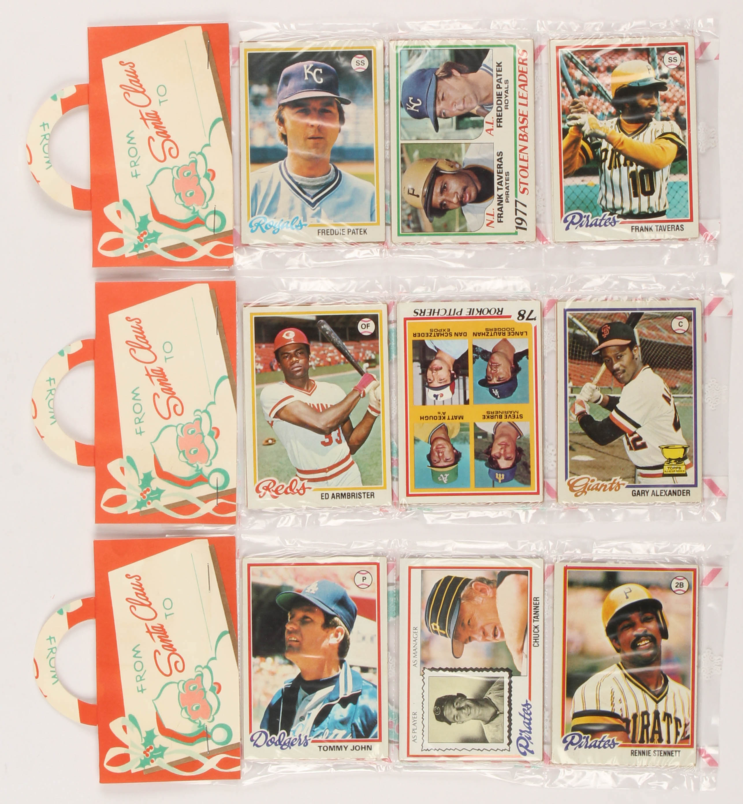 Lot of (3) 1978 Topps Baseball Unopened Christmas Rack Packs with (12) Cards Each at PristineAuction.com Lot of (3) 1978 Topps Baseball Unopened Christmas Rack Packs with (12) Cards Each at PristineAuction.com