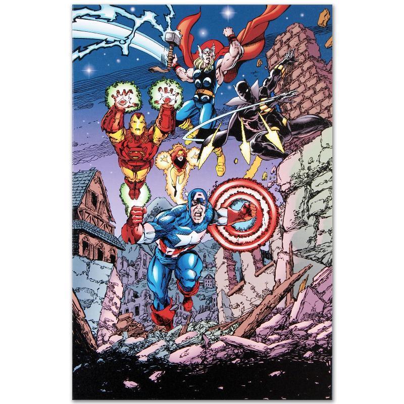 Marvel Comics "Avengers #21" Numbered LE 18x27 Giclee on Canvas by George Perez at PristineAuction.com Marvel Comics "Avengers #21" Numbered LE 18x27 Giclee on Canvas by George Perez at PristineAuction.com
