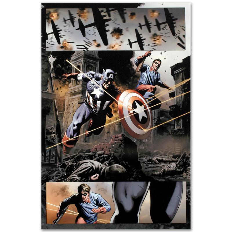 Marvel Comics "Captain America #37" LE 18x27 Giclee on Canvas by Steve Epting at PristineAuction.com Marvel Comics "Captain America #37" LE 18x27 Giclee on Canvas by Steve Epting at PristineAuction.com